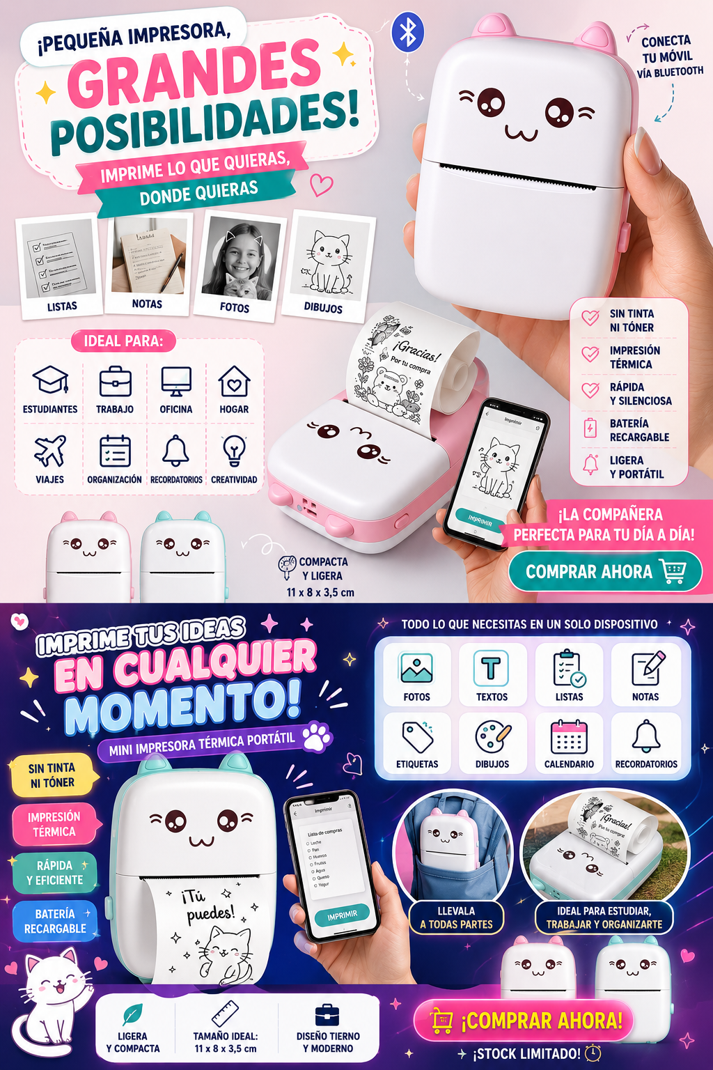 Mini Impresora Termica Portatil