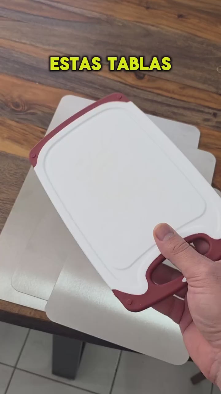 SET X3 TABLA CORTAR COCINA ACEROINOX - ENVÍO GRATIS